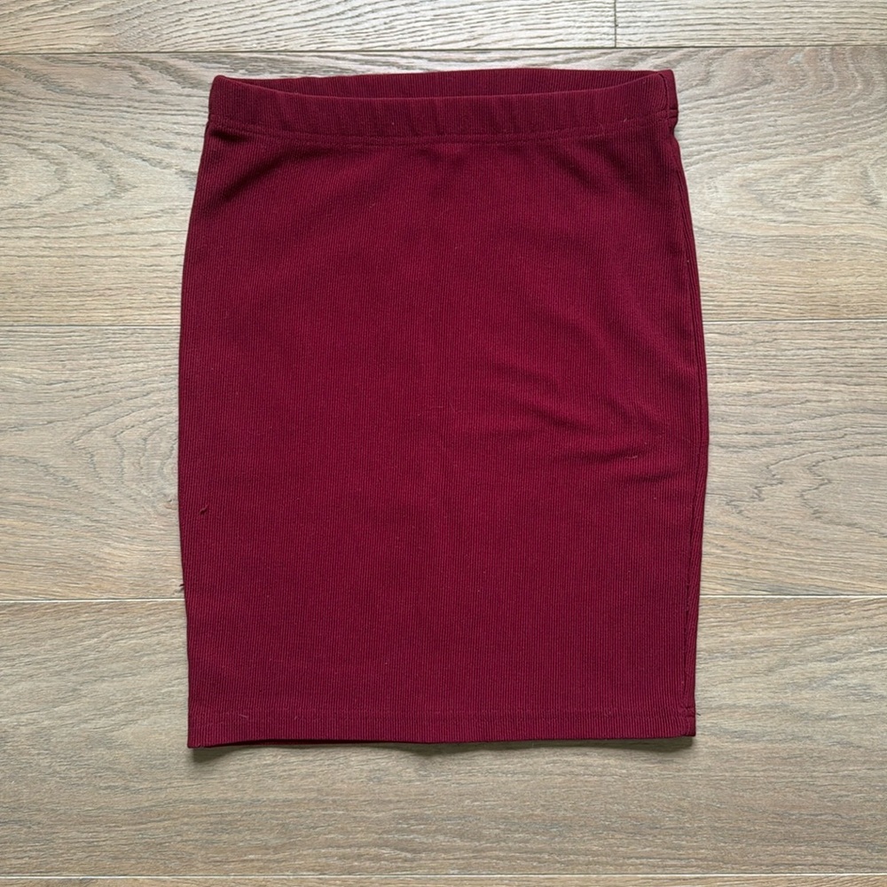 Burgundy Pencil Skirt